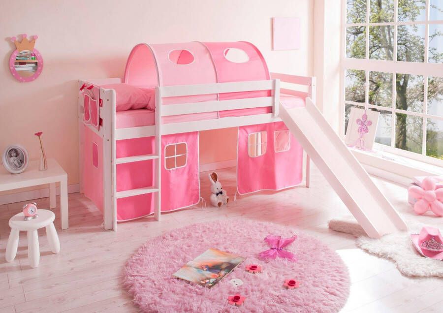 Ticaa Hoogslaper Manuel met rolbodem in diverse uitvoeringen naar keuze met matras wit