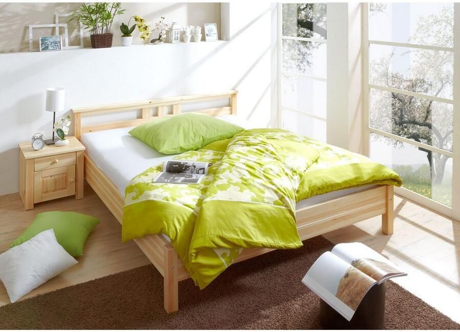 Ticaa Futonbed Merci Eenpersoonsbed van massief pijnhout incl. lattenbodem