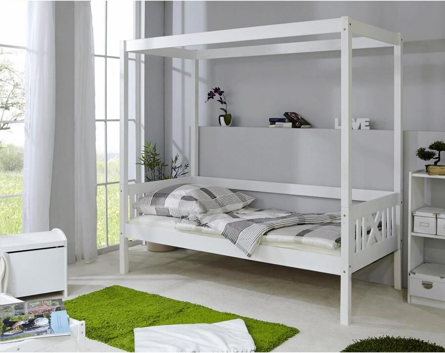 Ticaa Hemelbed Lino in diverse breedten grenen