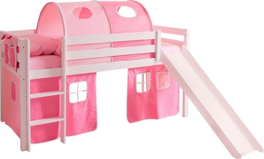 Ticaa Hoogslaper Manuel met rolbodem in diverse uitvoeringen naar keuze met matras wit