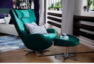 Tom Tailor Loungestoel TOM pure met metaal-draaivoet in chroom