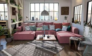 Tom Tailor Zithoek HEAVEN casual U uit de colors collection contrastkleurige rugkussens
