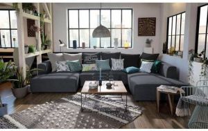 Tom Tailor Zithoek HEAVEN casual U uit de colors collection contrastkleurige rugkussens