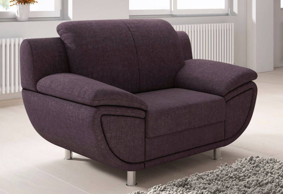 TRENDMANUFAKTUR Fauteuil Rondo loungestoel naar keuze met comfortabele binnenvering met extra brede armleuningen