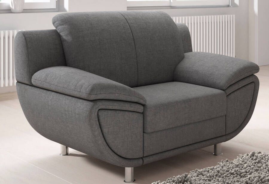 TRENDMANUFAKTUR Fauteuil Rondo loungestoel naar keuze met comfortabele binnenvering met extra brede armleuningen