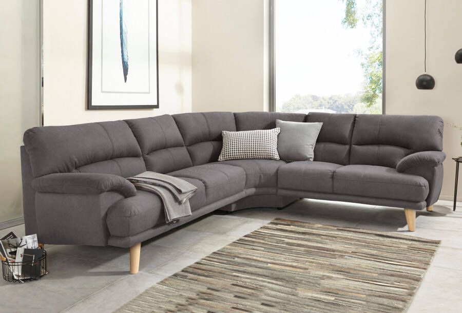 TRENDMANUFAKTUR Hoekbank Cecilia Italiaans design modern en comfortabel L-vorm