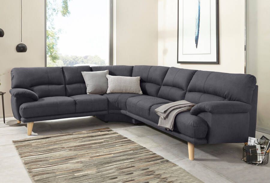 TRENDMANUFAKTUR Hoekbank Cecilia Italiaans design modern en comfortabel L-vorm