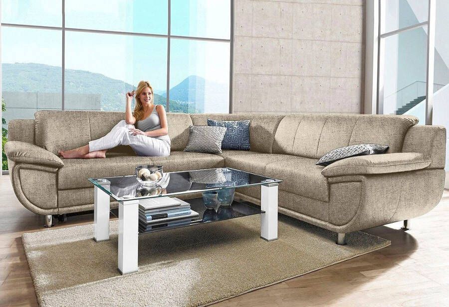 TRENDMANUFAKTUR Hoekbank Rondo optioneel met slaapfunctie 267x247 cm (BxD) brede armleuningen