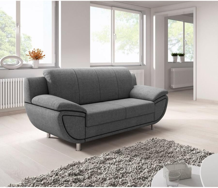 TRENDMANUFAKTUR 2-zitsbank Rondo II tijdloos en comfortabel naar keuze met comfortabele binnenvering met extra brede armleuningen