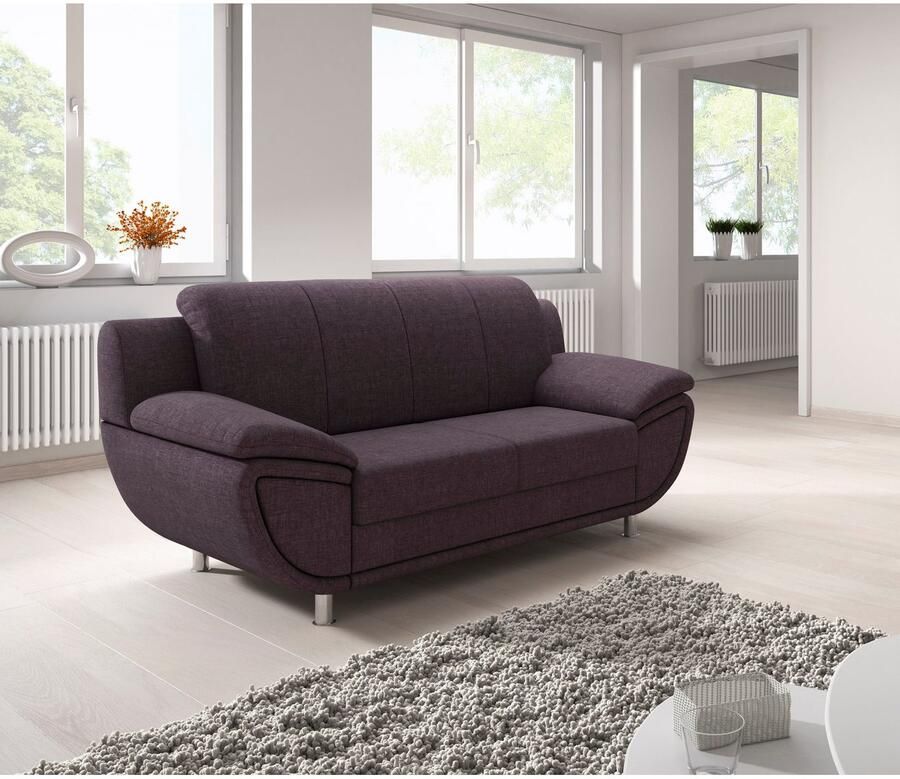 TRENDMANUFAKTUR 2-zitsbank Rondo II tijdloos en comfortabel naar keuze met comfortabele binnenvering met extra brede armleuningen