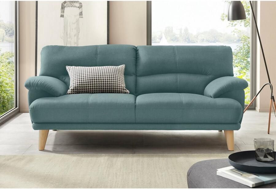 TRENDMANUFAKTUR 3-zitsbank Cecilia sofa in Italiaans design met geweldig zitcomfort extreem comfortabele armleuningen houten voeten