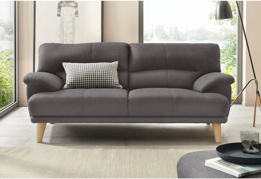 TRENDMANUFAKTUR 3-zitsbank Cecilia sofa in Italiaans design met geweldig zitcomfort extreem comfortabele armleuningen houten voeten