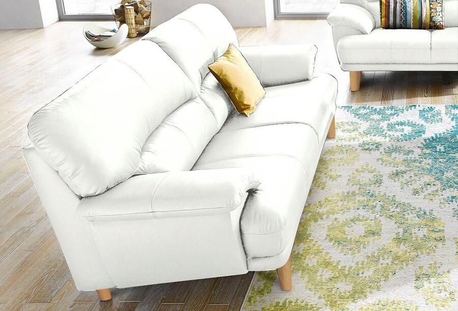 TRENDMANUFAKTUR 3-zitsbank Cecilia sofa in Italiaans design met geweldig zitcomfort extreem comfortabele armleuningen houten voeten