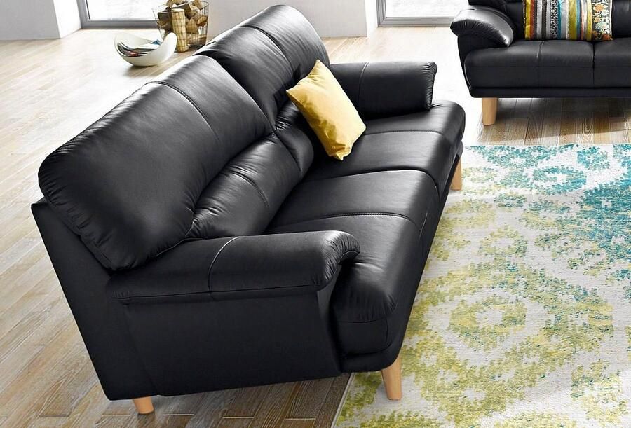 TRENDMANUFAKTUR 3-zitsbank Cecilia sofa in Italiaans design met geweldig zitcomfort extreem comfortabele armleuningen houten voeten