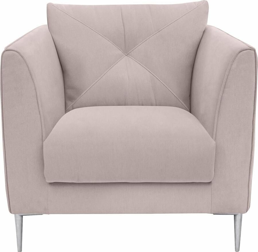 TRENDMANUFAKTUR Fauteuil Lille loungestoel comfortabele zithoogte 46cm breedte 85cm elegant