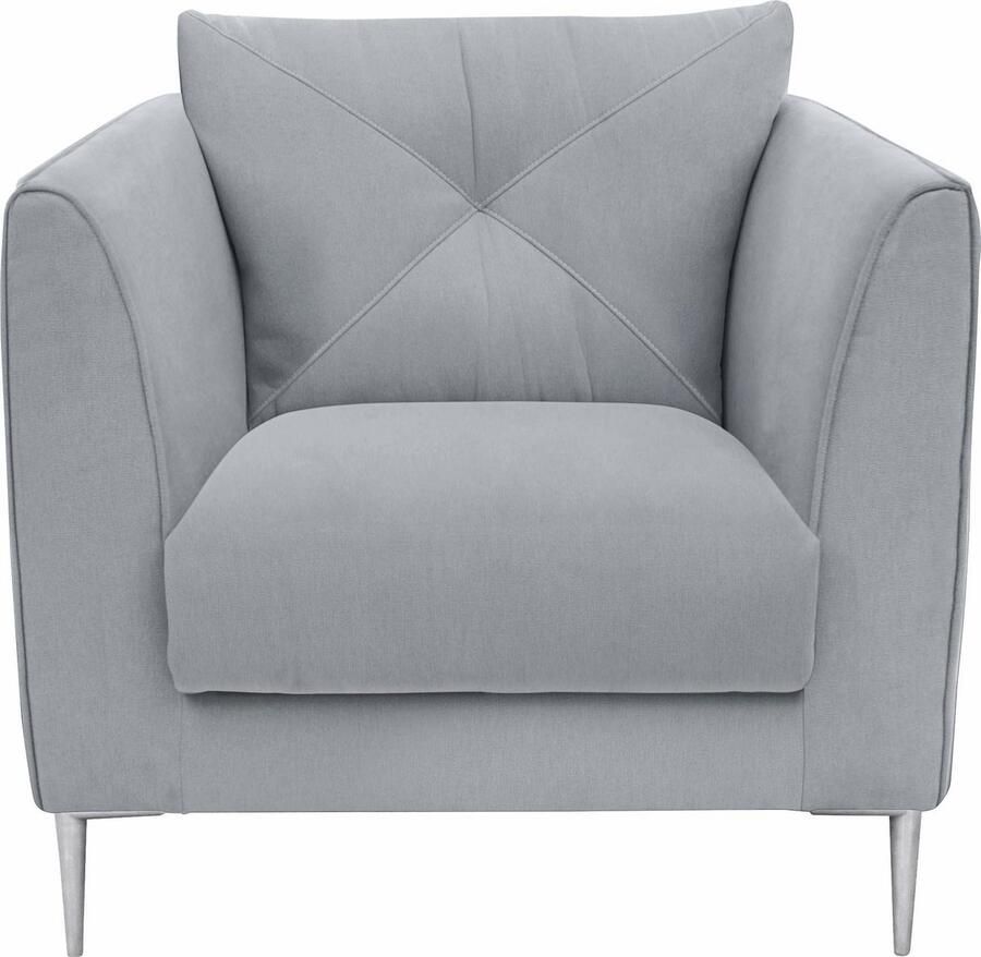 TRENDMANUFAKTUR Fauteuil Lille loungestoel comfortabele zithoogte 46cm breedte 85cm elegant