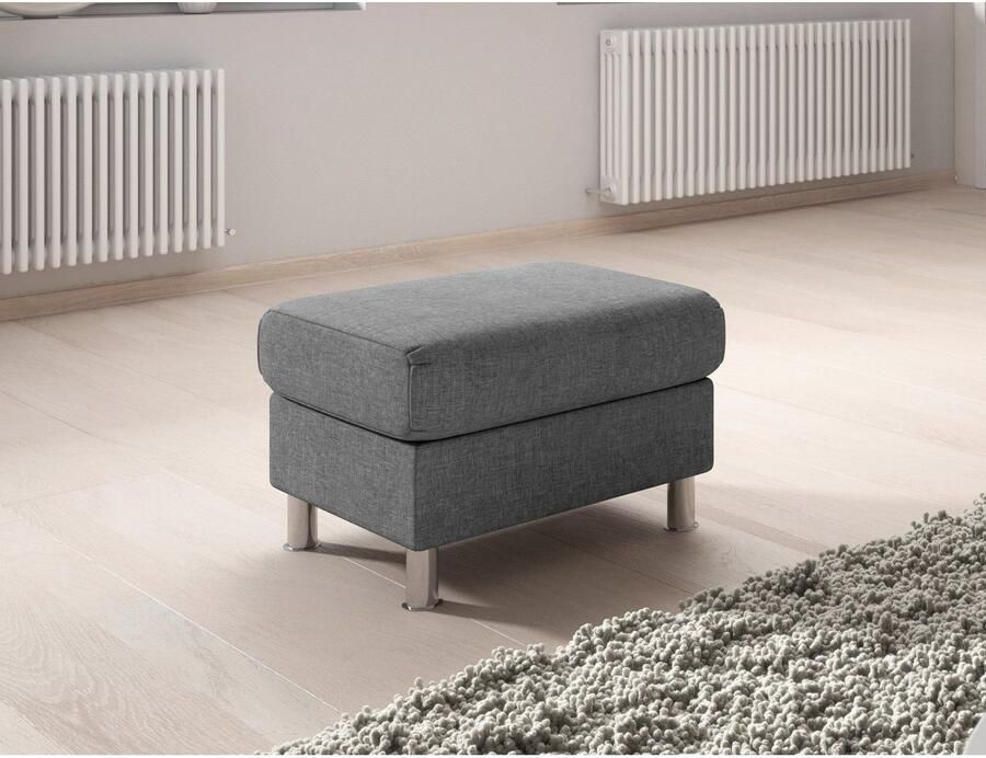 TRENDMANUFAKTUR Hocker Rondo II tijdloos en comfortabel naar keuze met comfortabele binnenvering vrij plaatsbaar