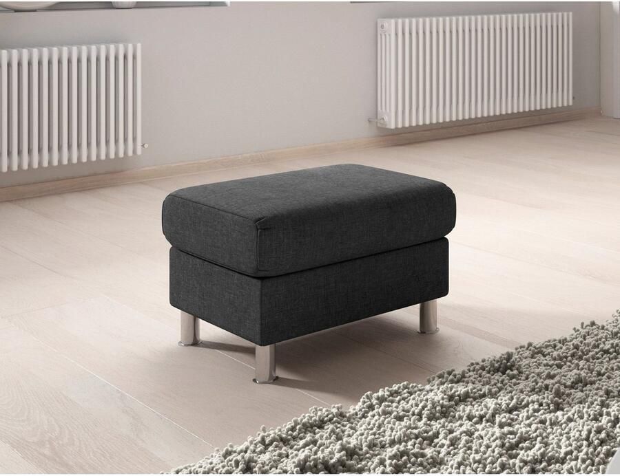 TRENDMANUFAKTUR Hocker Rondo II tijdloos en comfortabel naar keuze met comfortabele binnenvering vrij plaatsbaar