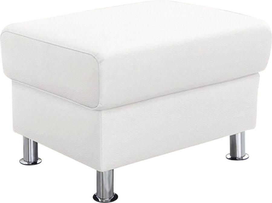 TRENDMANUFAKTUR Hocker Rondo poef bij de serie breedte 67 cm chromen voeten Voetenbank optioneel met verenkern in verschillende bekledingen bestelbaar