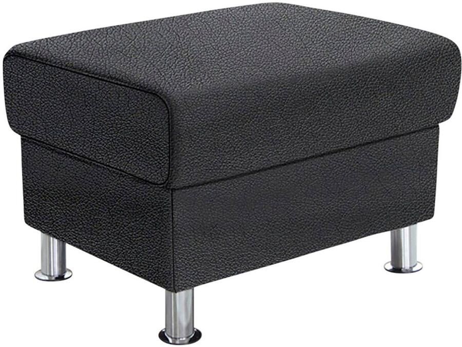 TRENDMANUFAKTUR Hocker Rondo poef bij de serie breedte 67 cm chromen voeten Voetenbank optioneel met verenkern in verschillende bekledingen bestelbaar