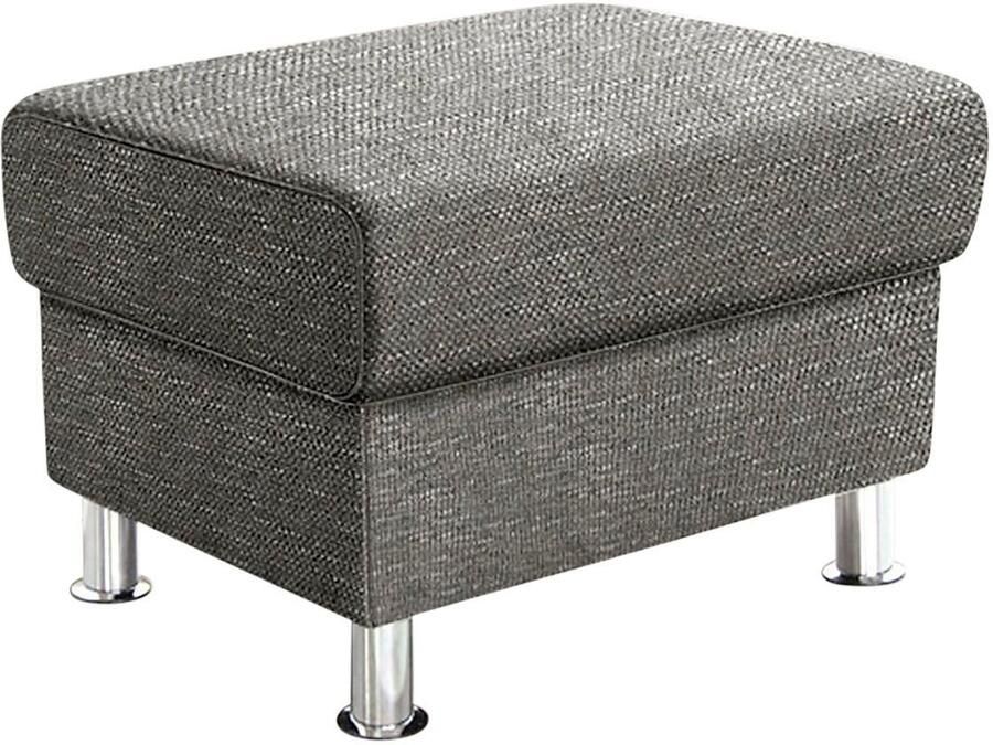 TRENDMANUFAKTUR Hocker Rondo poef bij de serie breedte 67 cm chromen voeten Voetenbank optioneel met verenkern in verschillende bekledingen bestelbaar