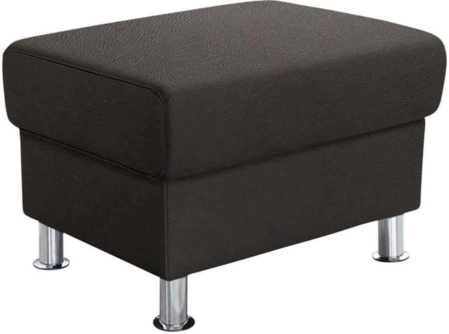 TRENDMANUFAKTUR Hocker Rondo poef bij de serie breedte 67 cm chromen voeten Voetenbank optioneel met verenkern in verschillende bekledingen bestelbaar