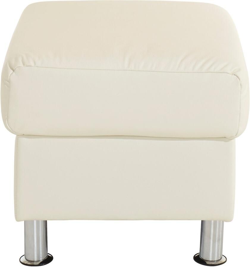 TRENDMANUFAKTUR Hocker Rondo poef bij de serie breedte 67 cm chromen voeten Voetenbank optioneel met verenkern in verschillende bekledingen bestelbaar