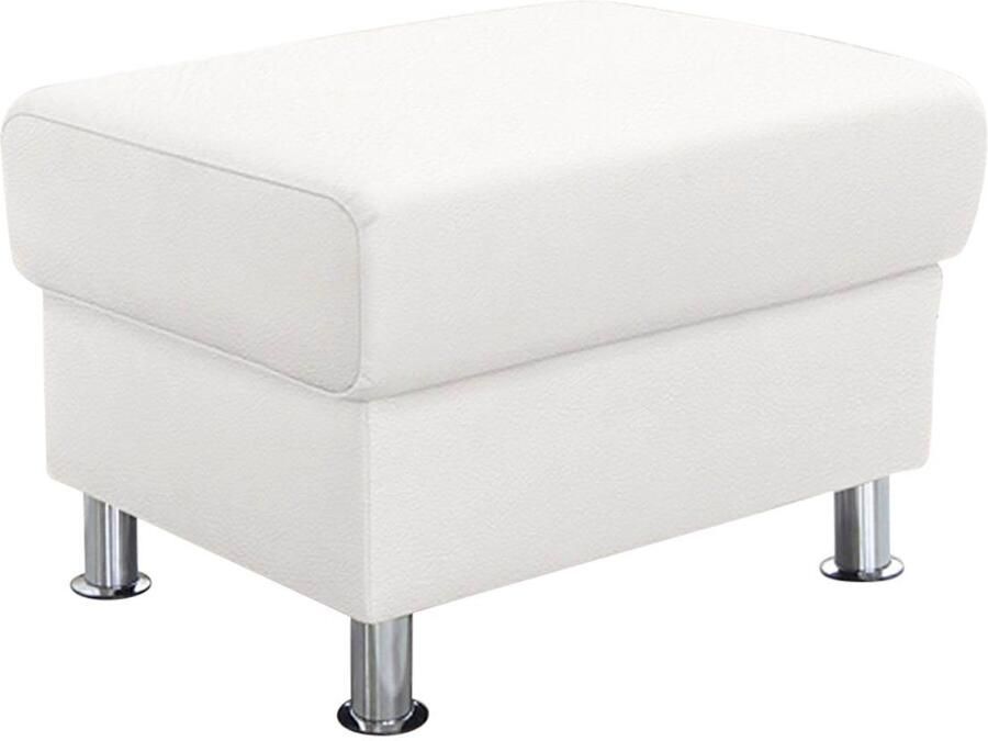 TRENDMANUFAKTUR Hocker Rondo poef bij de serie breedte 67 cm chromen voeten Voetenbank optioneel met verenkern in verschillende bekledingen bestelbaar