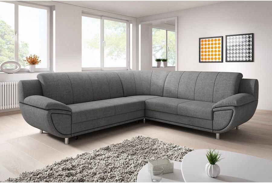 TRENDMANUFAKTUR Hoekbank Rondo II tijdloos & elegant comfortabele armleuningen L-vorm