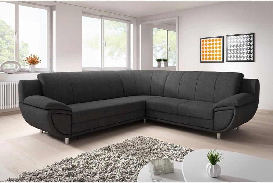 TRENDMANUFAKTUR Hoekbank Rondo II tijdloos & elegant comfortabele armleuningen L-vorm