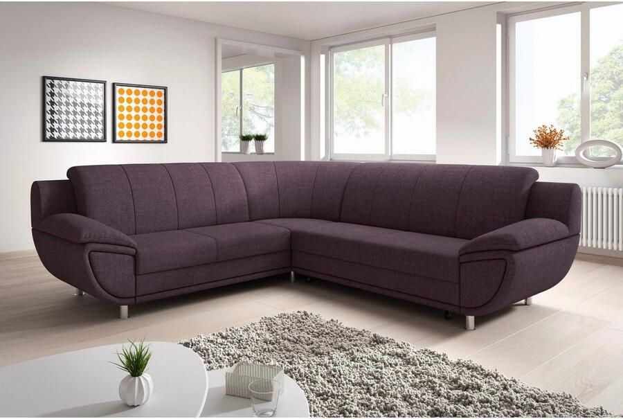 TRENDMANUFAKTUR Hoekbank Rondo II tijdloos & elegant comfortabele armleuningen L-vorm