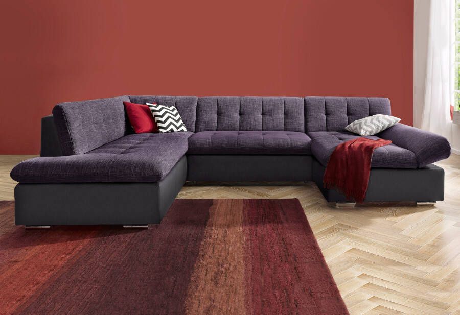 TRENDMANUFAKTUR Zithoek Reggae modern en comfortabel actuele materiaalcombinatie U-vorm