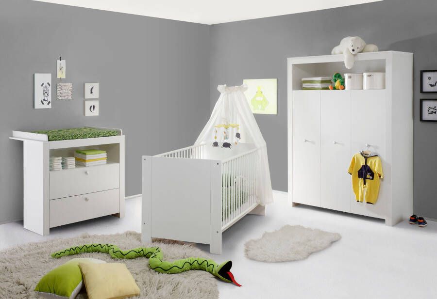 Trendteam Complete babykamerset Olivia Bed + commode + 3-deurs kast (set 3 stuks)