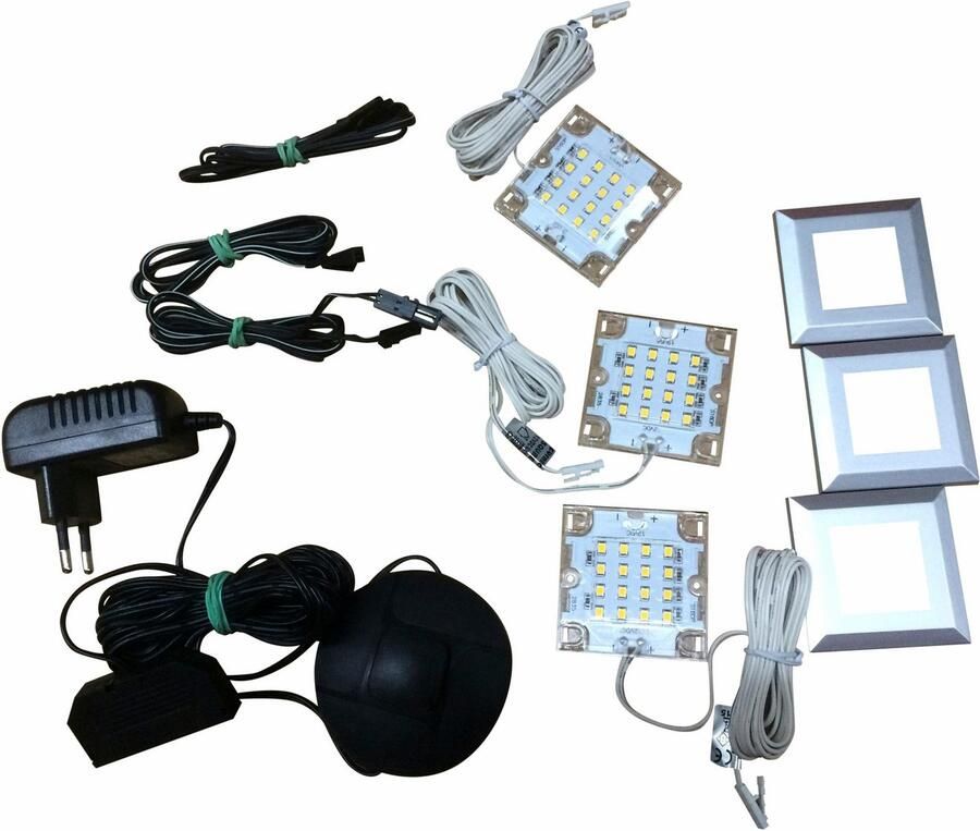 Trendteam Led-onderbouwverlichting LED onderbouwspots met koud-wit licht Met voetenschakelaar