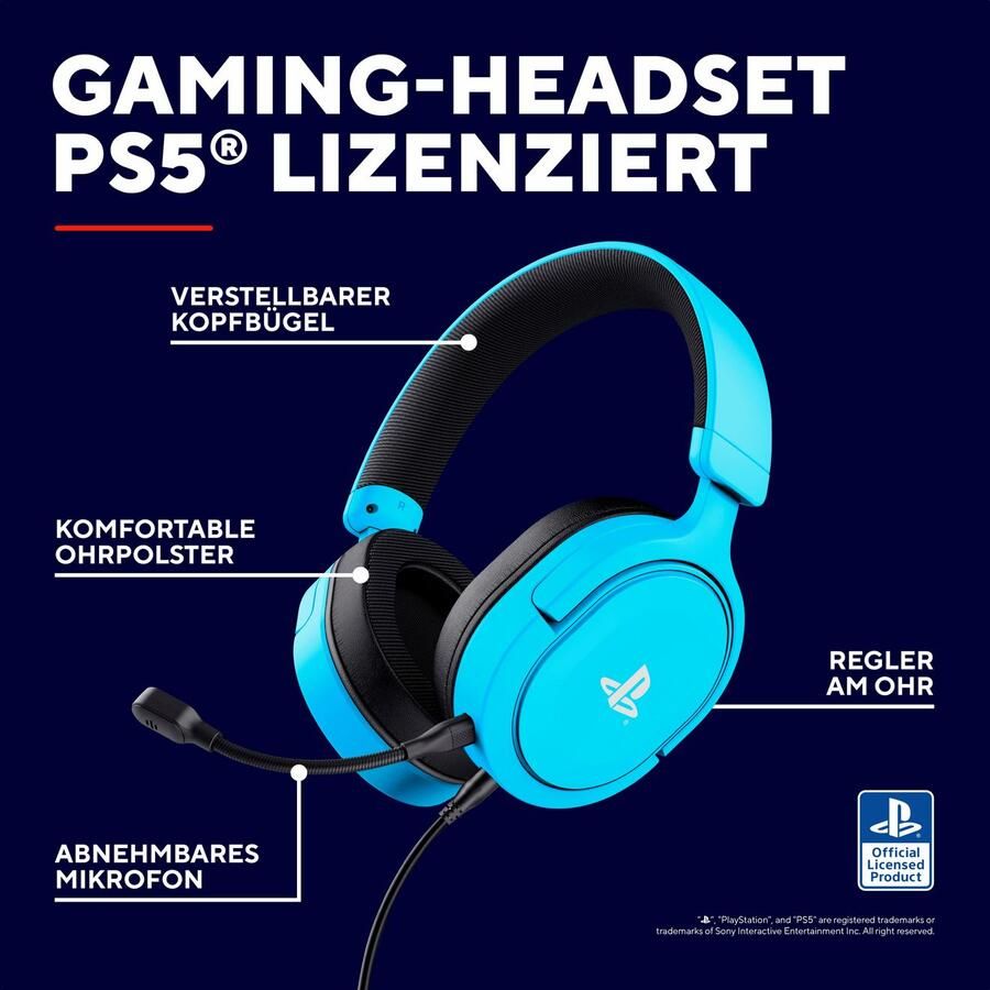 Trust GXT498B FORTA PS5 Headset Blauw