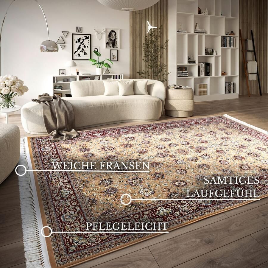 Villeroy & Boch Vloerkleed Alfred Oriëntaals franjes woonkamer slaapkamer klassiek kortpolig