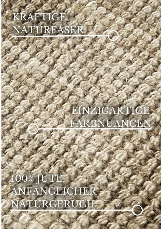 Villeroy & Boch Vloerkleed Rosalie jute tapijt Loper 100% jute natuurlijk woonkamer eetkamer slaapkamer GRS