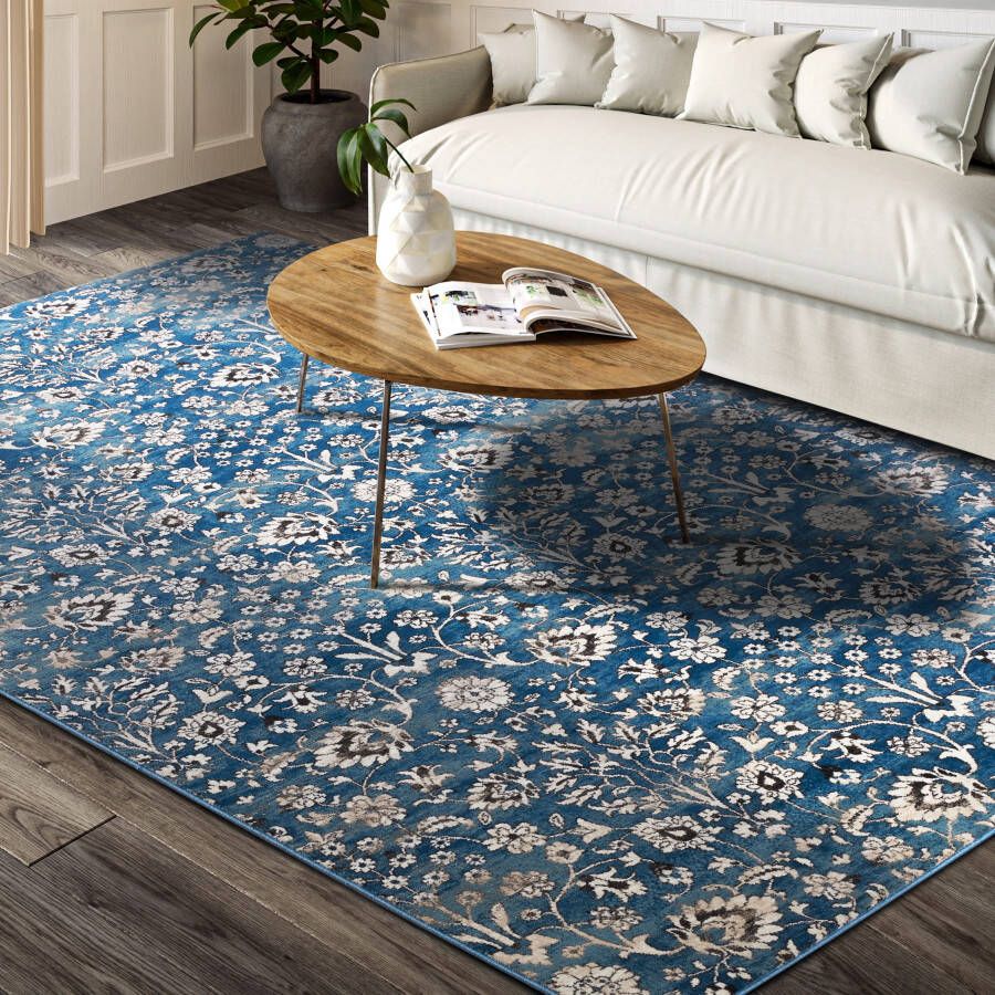 Villeroy & Boch Vloerkleed Ernest Loper Oosters in een vintage-look woonkamer laagpolig