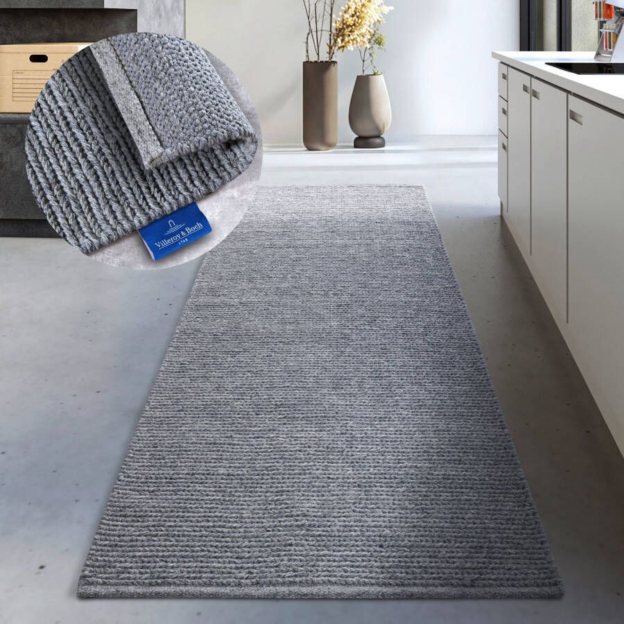 Villeroy & Boch Wollen kleed Francois in rond ovaal loper handgeweven wol woonkamer slaapkamer