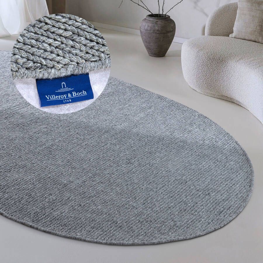 Villeroy & Boch Wollen kleed Francois in rond ovaal loper handgeweven wol woonkamer slaapkamer