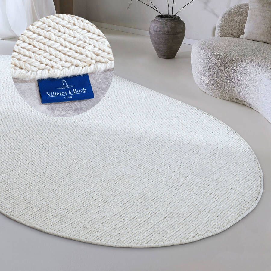Villeroy & Boch Wollen kleed Francois in rond ovaal loper handgeweven wol woonkamer slaapkamer