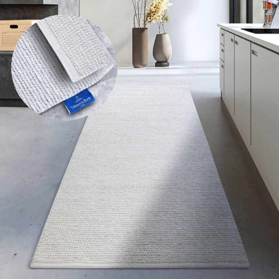 Villeroy & Boch Wollen kleed Francois in rond ovaal loper handgeweven wol woonkamer slaapkamer