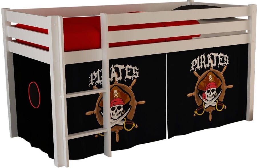 Vipack Hoogslaper Pino massief dennenhout gemaakt in Europa incl. lattenbodem en ladder