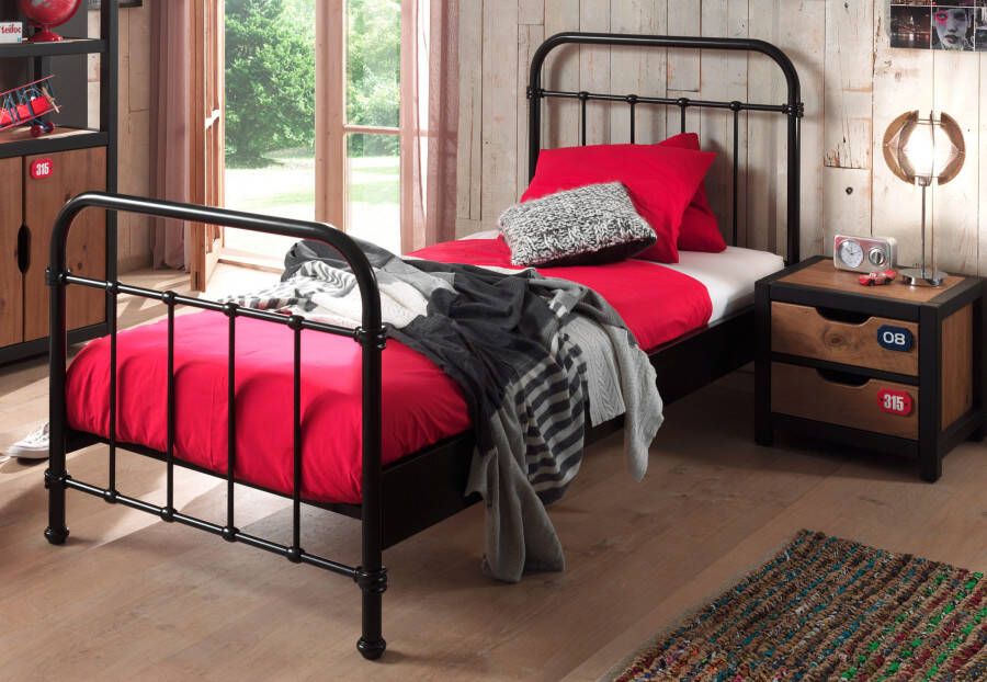 Vipack 1-persoonsledikant New York bedframe metaal poedergecoat in tijdloos ontwerp - Foto 5