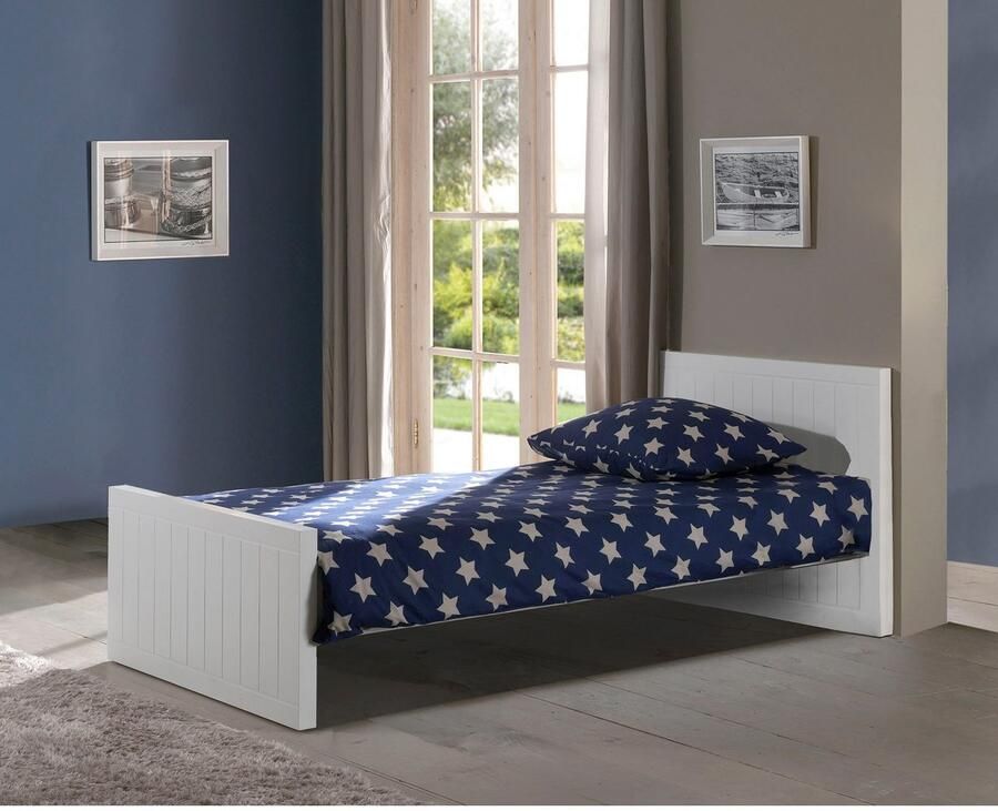 Vipack 1-persoonsledikant Moderne 1-persoons met 120 x 200 cm ligoppervlak wit gelakt