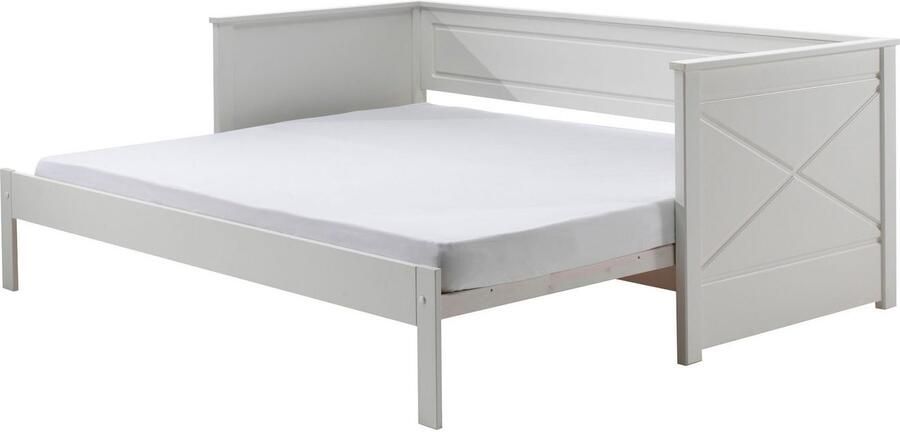 Vipack Bed Pino Hoogslaper LF 90x200 cm uittrekbar tot 180x200 cm uitvoering wit gelakt - Foto 7