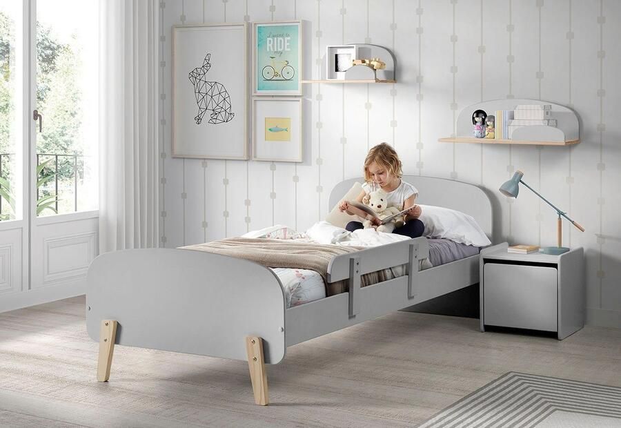 Vipack uitvalbeveiliging Kiddy grijs 24 5x90 5x5 5 cm Leen Bakker