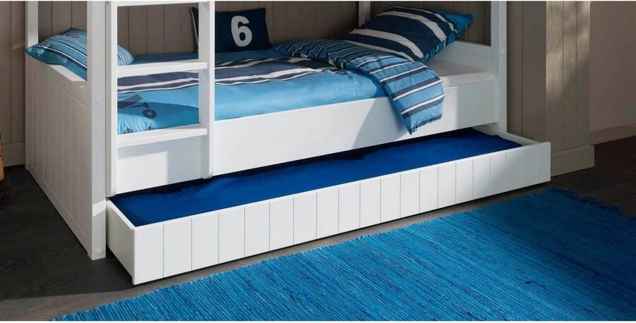 Vipack Bedlade Front met rillenprofielen gelakt oppervlak rolgeleiders