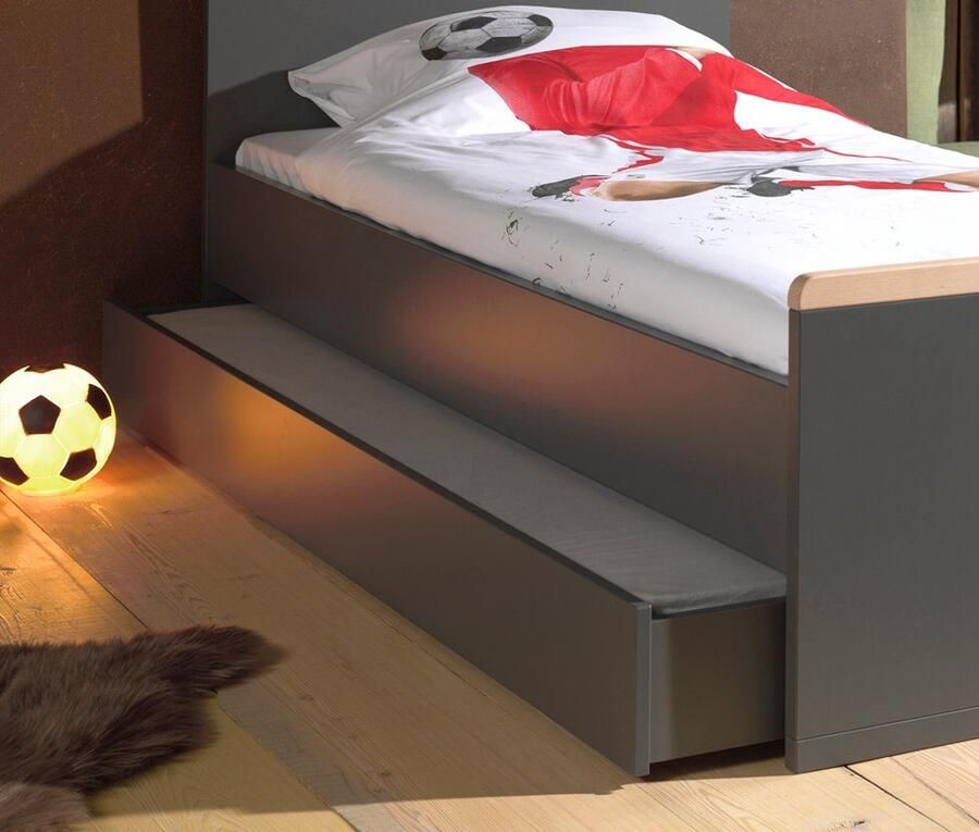 Vipack Bedlade rolbed London antraciet 17 8x93 8x198 cm Leen Bakker