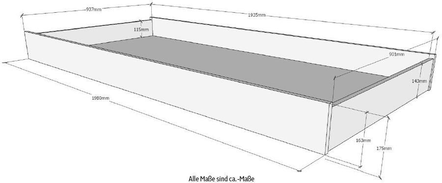 Vipack Bedlade rolbed London antraciet 17 8x93 8x198 cm Leen Bakker - Foto 3
